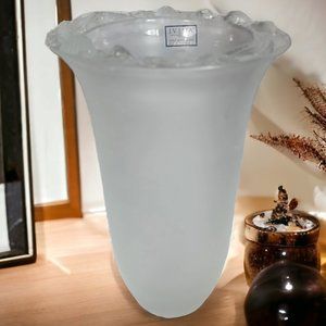 IVIMA Portugal made HANDMADE FROSTED FLORAL VASE